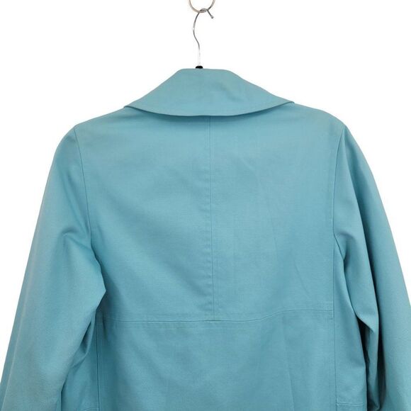 Vintage Misty Harbor Raincoat Trench 10 Blue Double Breasted Yachtsman Cloth - Picture 8 of 17